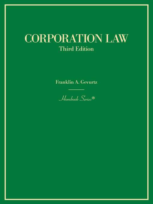 Title details for Corporation Law by Franklin A. Gevurtz - Available